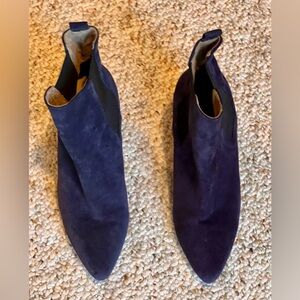 Antonio De Faria Debora Blue Suede Leather Ankle Boots size 7/38